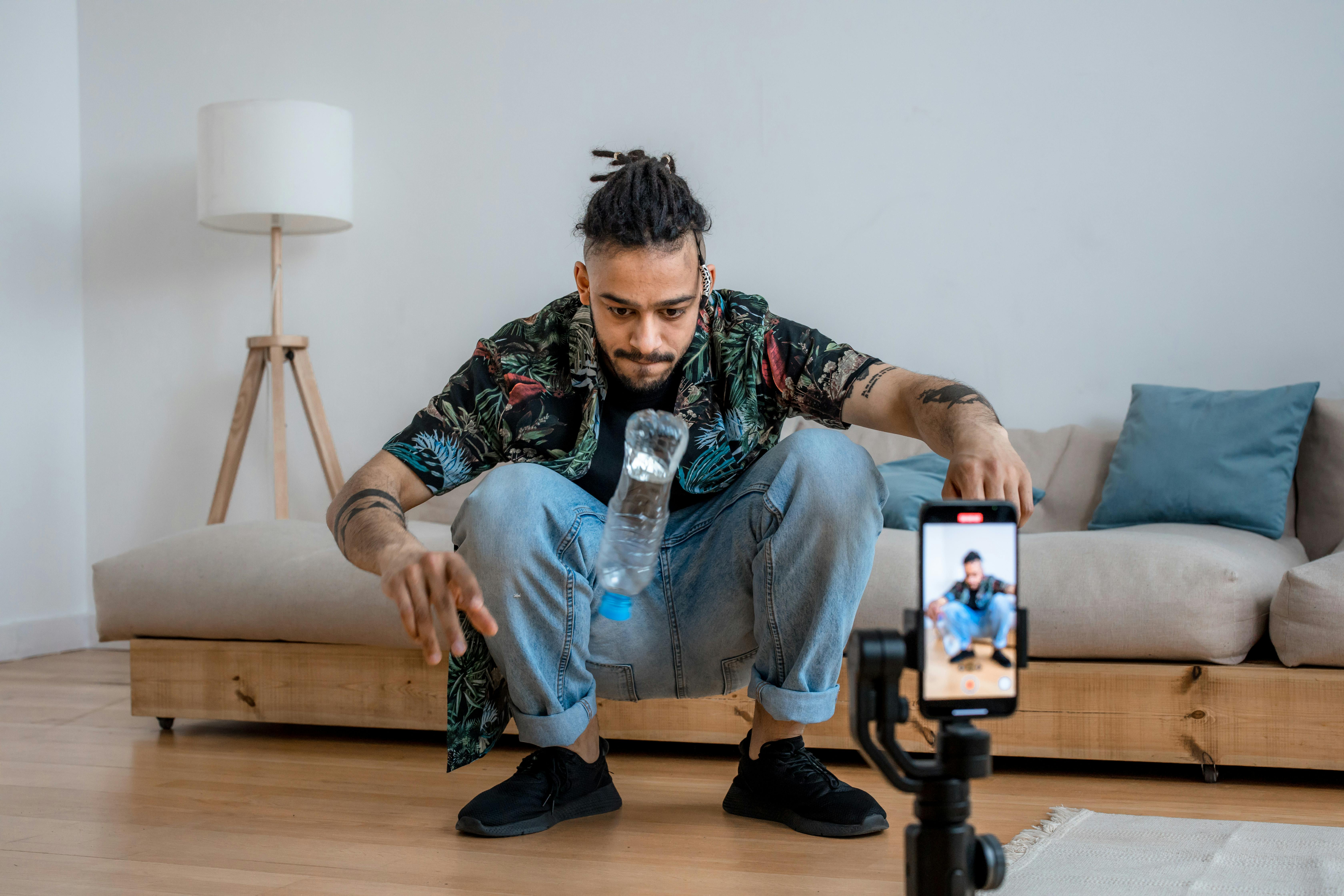 Person engaging with social media content on smartphone